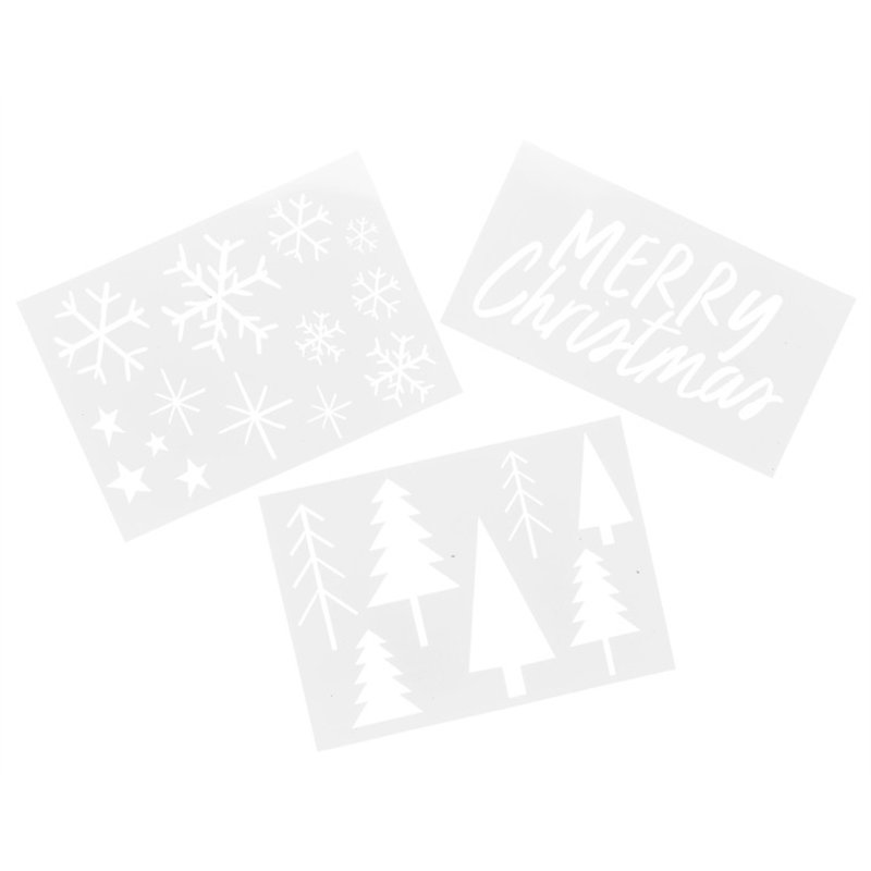 3PK FESTIVE STENCILS