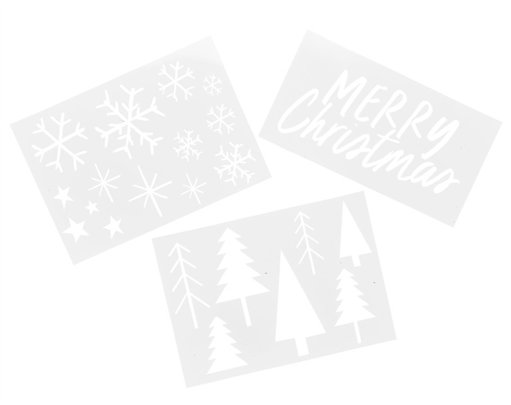 3PK FESTIVE STENCILS
