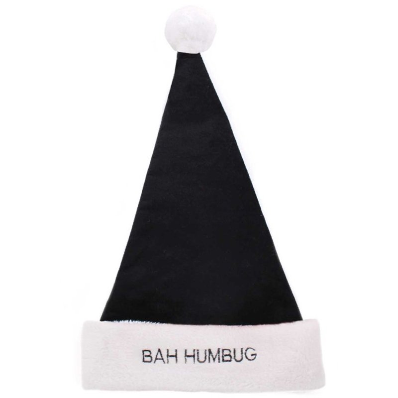 BAH HUMBUG BLACK SANTA HAT