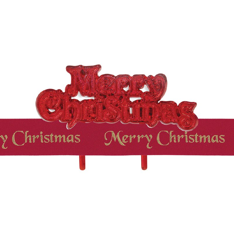 RED MERRY CHRISTMAS CAKE DECORATION