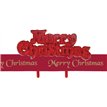 RED MERRY CHRISTMAS CAKE DECORATION