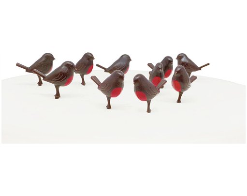 10PC ROBIN PLASTIC CAKE TOPPER PICKS