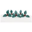 5PC HOLLY & BERRIES PLASTIC CAKE TOPPER PICKS
