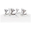 6PC SILVER REINDEER PLASTIC CAKE TOPPER PICK