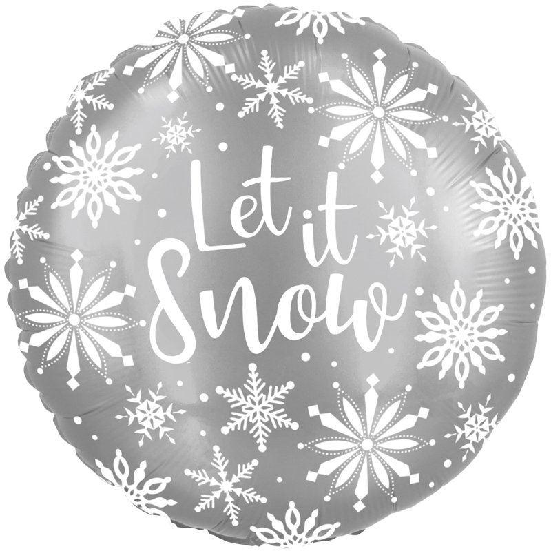 18in LET IT SNOW FOIL BALLOON