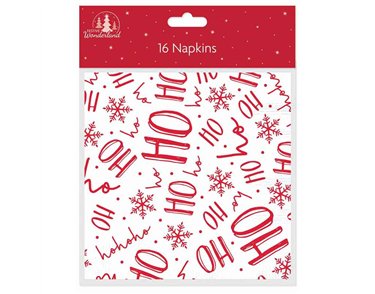 16PK HO HO HO PAPER NAPKINS