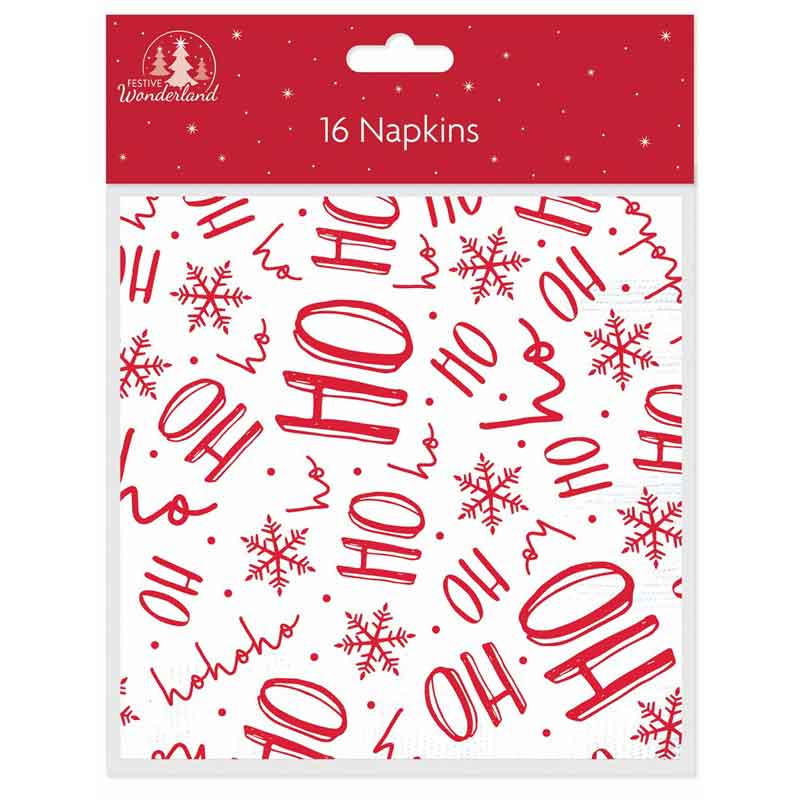 16PK HO HO HO PAPER NAPKINS