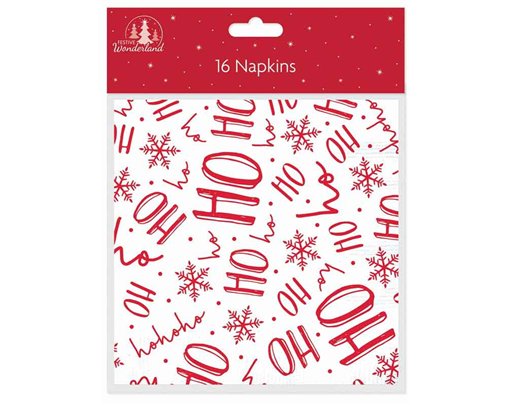 16PK HO HO HO PAPER NAPKINS