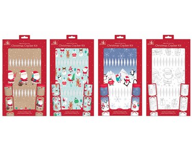 4ASST CUTE MAKE YOUR OWN CHRISTMAS CRACKER KIT