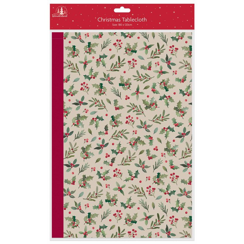 109x160cm HOLLY PAPER TABLECOVER