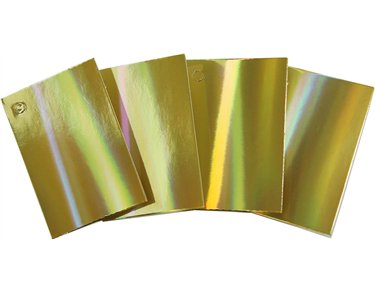 20PK GOLD HOLOGRAPHIC BOOKLET GIFT TAGS 12S