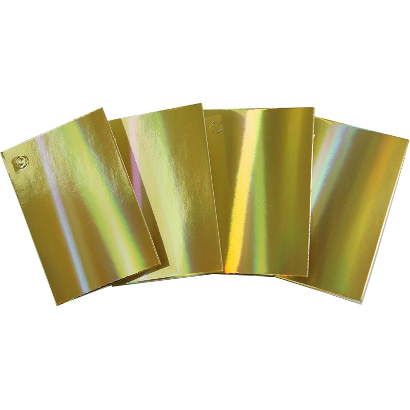20PK GOLD HOLOGRAPHIC BOOKLET GIFT TAGS 12S