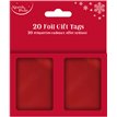 20PK RED HOLOGRAPHIC BOOKLET GIFT TAGS 12S