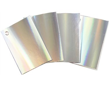 20PK SILVER HOLOGRAPHIC BOOKLET GIFT TAGS 12S