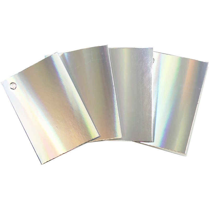 20PK SILVER HOLOGRAPHIC BOOKLET GIFT TAGS 12S