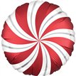 18in SATIN SANGRIA CANDY SWIRLS FOIL BALLOON