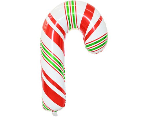 18in LARGE CANDY CANE FOIL BALLOON
