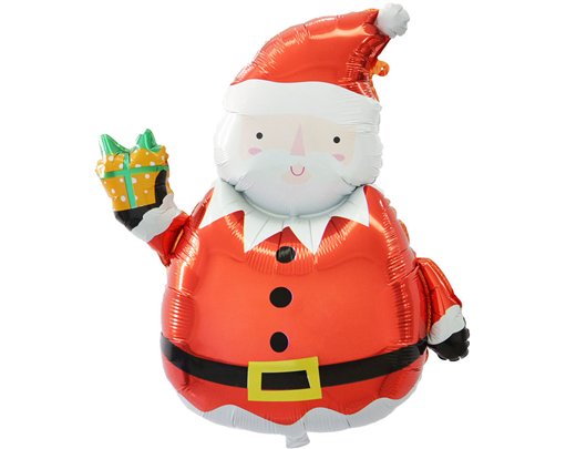 28in LARGE SANTA SHAPE FOIL BALLOON