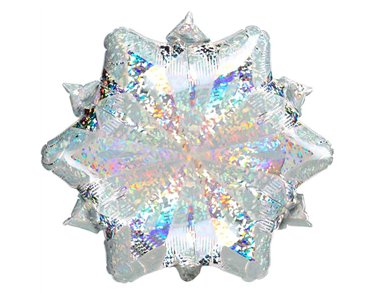 WHITE CHRISTMAS SNOWFLAKE FOIL BALLOON