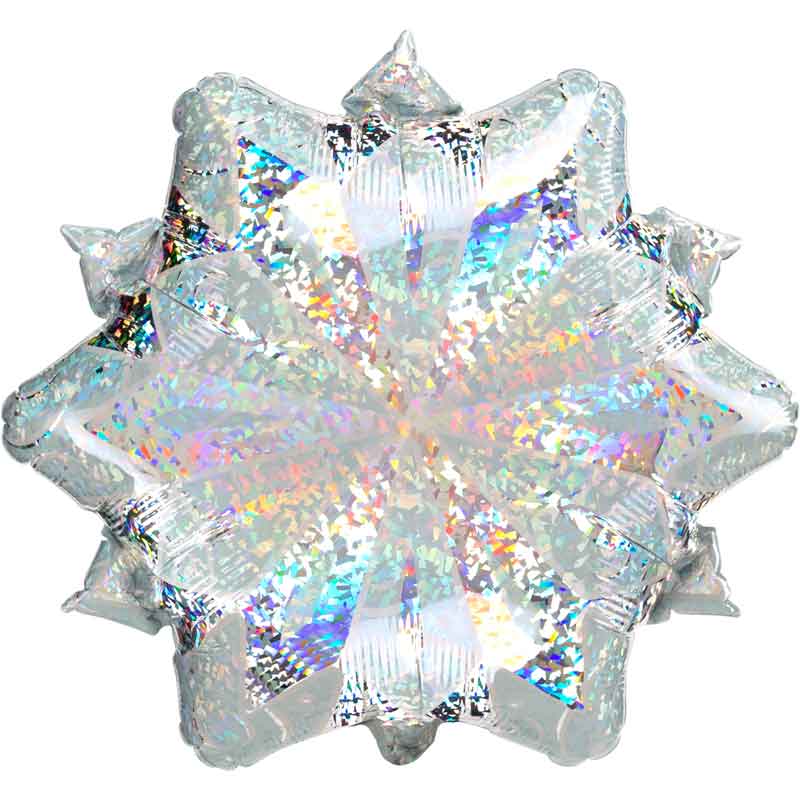 WHITE CHRISTMAS SNOWFLAKE FOIL BALLOON