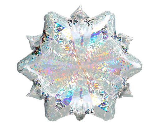 WHITE CHRISTMAS SNOWFLAKE FOIL BALLOON