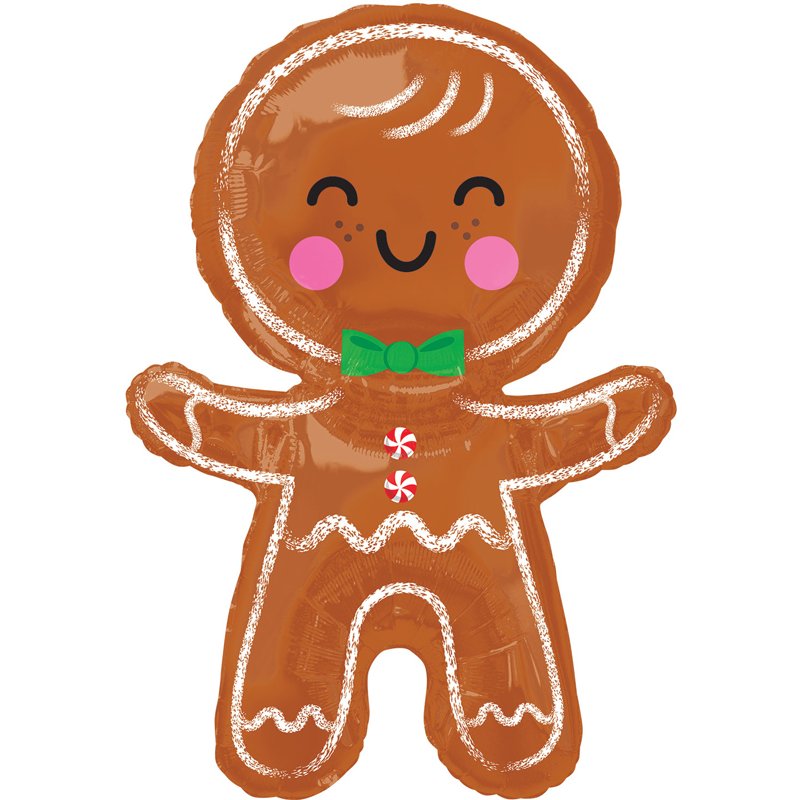 22inch GINGERBREAD MAN SUPERSHAPE FOIL BALLOON