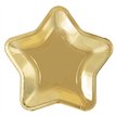 8PK MODERN GOLD STAR SHAPED PLATES