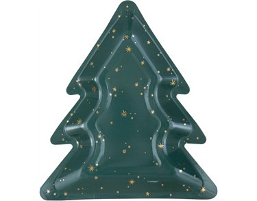 8PK MODERN TREE SHAPED PLATES