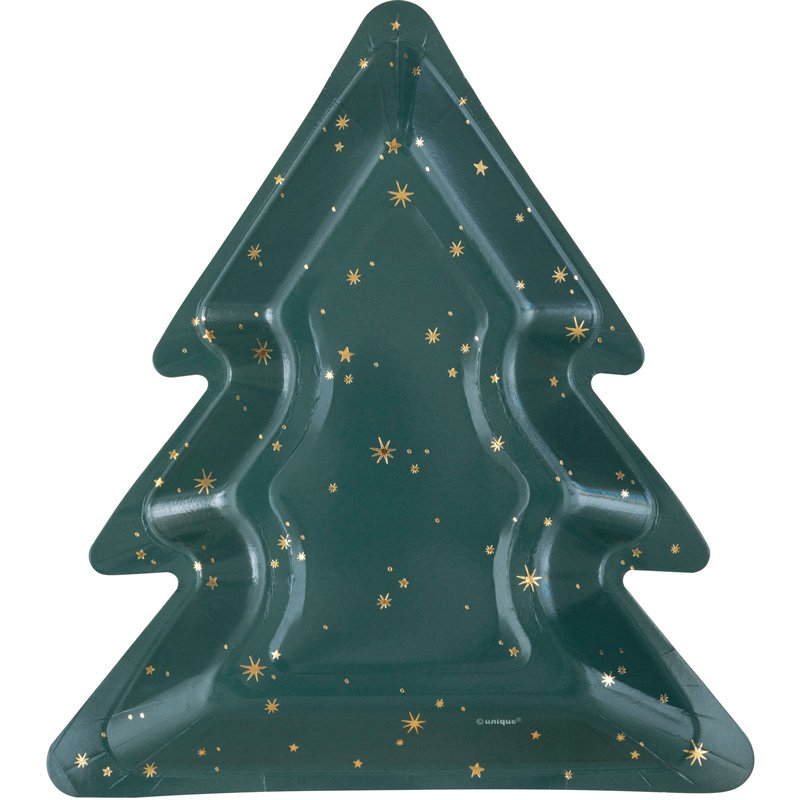 8PK MODERN TREE SHAPED PLATES