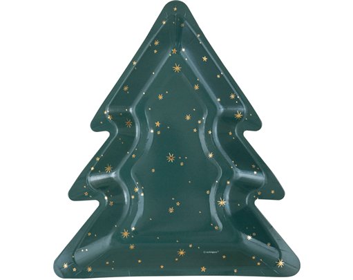 8PK MODERN TREE SHAPED PLATES