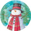 8PK SMILING SNOWMAN LUNCHEON PLATES