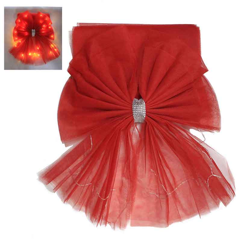 LED RED DOOR BOW