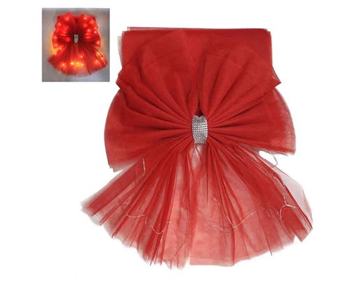 LED RED DOOR BOW