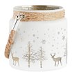 SMALL CHRISTMAS CANDLE HOLDER WITH ROPE