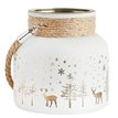 MEDIUM CHRISTMAS CANDLE HOLDER WITH ROPE