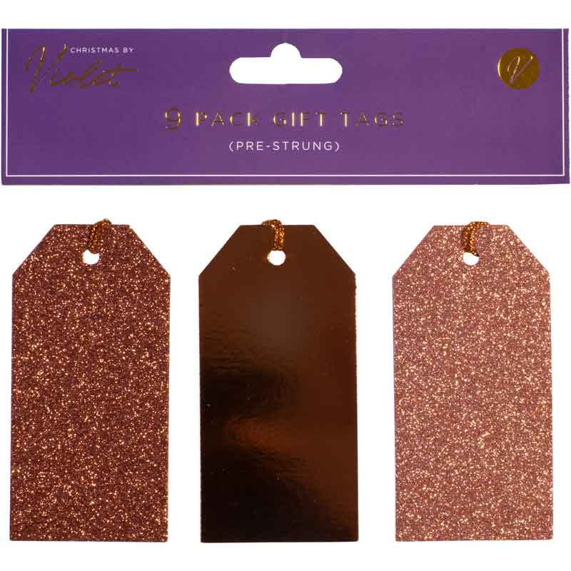 9PK ROSE GOLD GIFT TAGS 12S