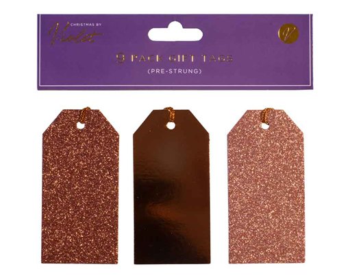 9PK ROSE GOLD GIFT TAGS 12S