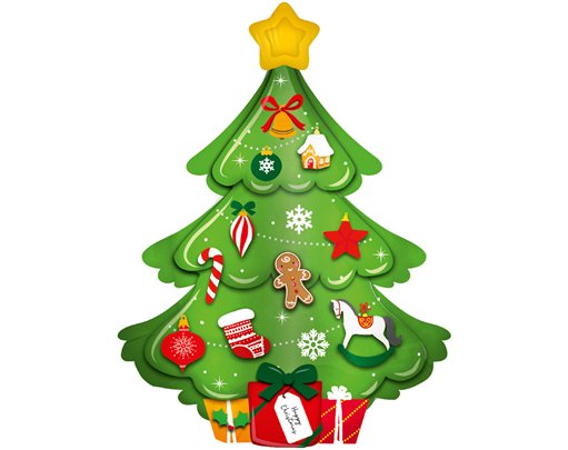 CHRISTMAS TREE FOIL BALLOON