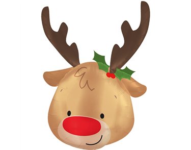 REINDEER HEAD FOIL BALLOON