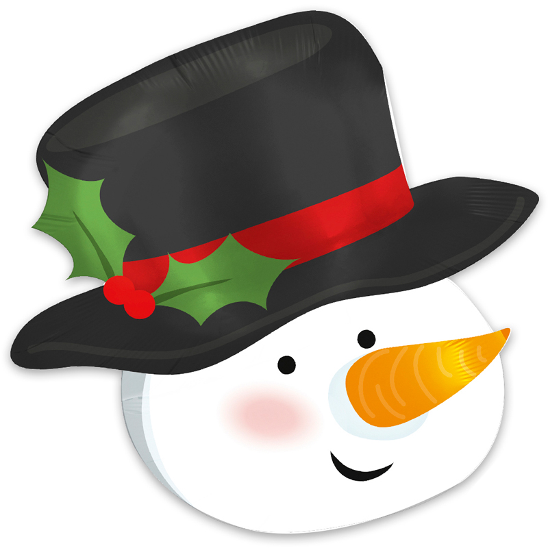 SNOWMAN HEAD FOIL BALLOON
