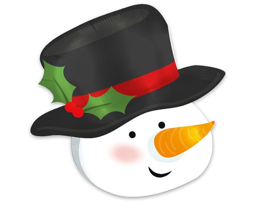 SNOWMAN HEAD FOIL BALLOON
