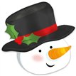 SNOWMAN HEAD FOIL BALLOON