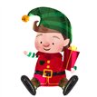 SITTING ELF FOIL BALLOON