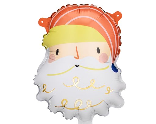 5PK 14in SANTA HEAD AIR FILL FOIL BALLOON