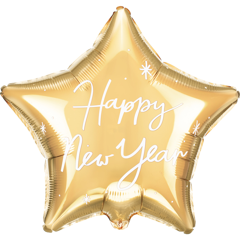 20in HAPPY NEW YEAR FOIL BALLOON STAR