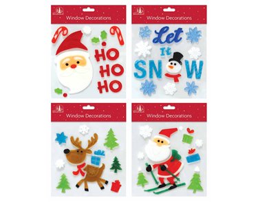 4ASST CHRISTMAS WINDOW GELS