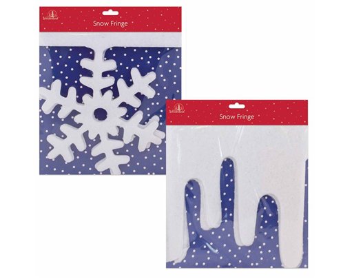 2ASST XMAS SNOW FRINGE