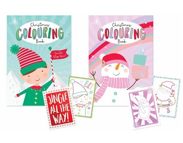 CHRISTMAS COLOURING BOOK 12S