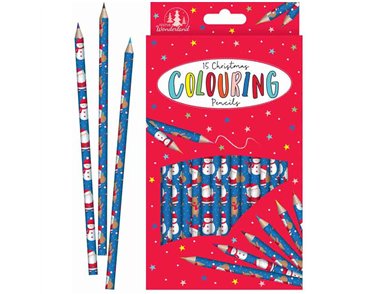 CHRISTMAS 15 COLOURING PENCILS