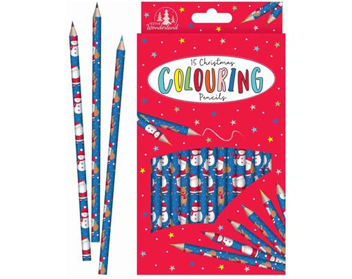 CHRISTMAS 15 COLOURING PENCILS